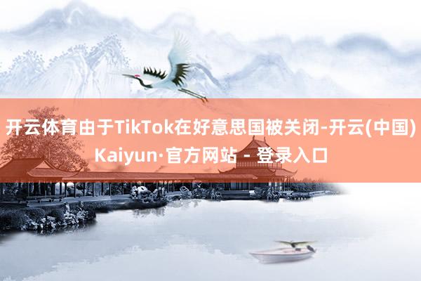 开云体育由于TikTok在好意思国被关闭-开云(中国)Kaiyun·官方网站 - 登录入口